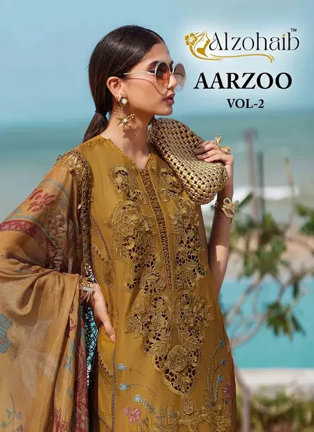 Aarzoo Vol 2 By Alzohaib Cotton Pakistani Salwar Suits Wholesale Online